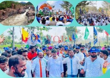 ಎರಡನೇ ದಿನಕ್ಕೆ ಕಾಲಿಟ್ಟ ಮೇಕೆದಾಟು ಪಾದಯಾತ್ರೆ..