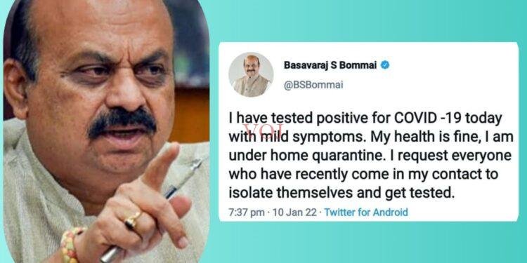 ಸಿಎಂ.ಬೊಮ್ಮಾಯಿಗೆ ಕರೋನಾ ಪಾಸಿಟಿವ್ ದೃಢ: