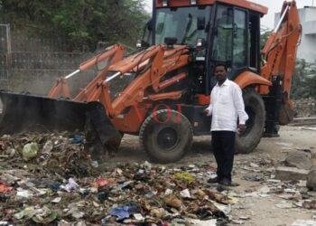 ಕಸದ ಸಮಸ್ಯೆಯನ್ನು ನಿವಾರಿಸಿದ ನೂತನ ಪಟ್ಟಣ ಪಂ.ಸದಸ್ಯ: