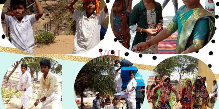 ಗ್ರಾಮೀಣ ಸೊಗಡನ್ನು ಪ್ರತಿಬಿಂಬಿಸುವ ಸನ್ನಿವೇಶಗಳನ್ನು ಸೃಷ್ಟಿಸಿದ ವಿದ್ಯಾರ್ಥಿಗಳು: