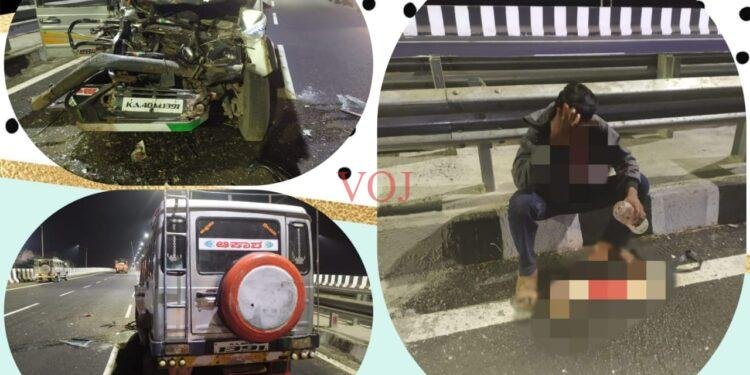 ಕ್ರೂಜರ್ ಕದ್ದ ಕಳ್ಳನೋರ್ವ ನಿಯಂತ್ರಣ ತಪ್ಪಿ ಕಬ್ಬಿನ್ ಟ್ರ್ಯಾಕ್ಟರ್ ಗೆ ಡಿಕ್ಕಿ..