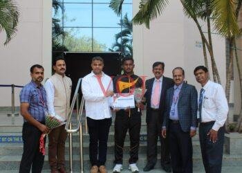 ಡಾನ್ ಬಾಸ್ಕೋ ಇನ್ಸಿಟ್ಯೂಟ್ ನ ಕ್ರೀಡಾಪಟು ಚಂದ್ರಶೇಖರ್ ಟಿ. ಆರ್ ಗೆ ಸನ್ಮಾನ..