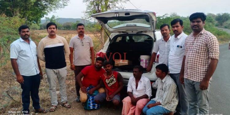 ಇಸ್ಪೀಟ್ ಅಡ್ಡೆಮೇಲೆ ಪೊಲೀಸರ ದಾಳಿ; ನಾಲ್ಕು ಜನರ ಬಂಧನ: