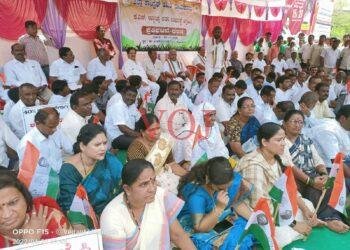 ಮಾಜಿ ಸಚಿವ ಈಶ್ವರಪ್ಪ ಬಂಧನಕ್ಕೆ ಆಗ್ರಹಿಸಿ ಕಾಂಗ್ರೆಸ್ ಪ್ರೊಟೆಸ್ಟ್: