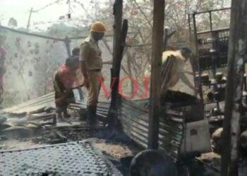 ಆಕಸ್ಮಿಕವಾಗಿ ಗುಡಿಸಲಕ್ಕೆ ಬೆಂಕಿ ತಗುಲಿ ಗುಡಿಸಿಲು ಭಸ್ಮ !