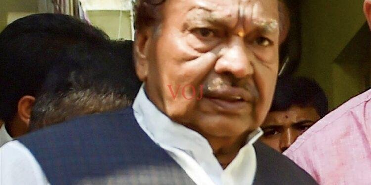 ಸಚಿವ ಸ್ಥಾನಕ್ಕೆ ಈಶ್ವರಪ್ಪ ರಾಜೀನಾಮೆ ಸಲ್ಲಿಕೆ: