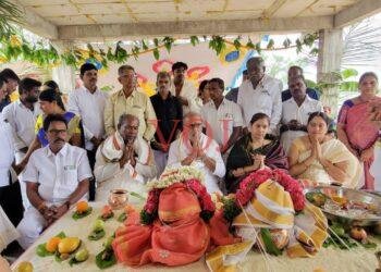 ತುಂಗಭದ್ರಾ ನದಿಯ ದಡದಲ್ಲಿ ಶಿವನ ದೇವಸ್ಥಾನ ನಿರ್ಮಾಣ..