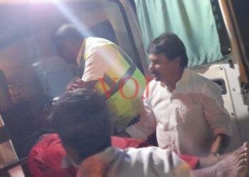 ಖಾಸಗಿ ಬಸ್ ಚಾಲಕನ ನಿಯಂತ್ರಣ ತಪ್ಪಿ ಬಸ್ ಪಲ್ಟಿ.ನಾಲ್ವರಿಗೆ ಗಂಭೀರ ಗಾಯ..!