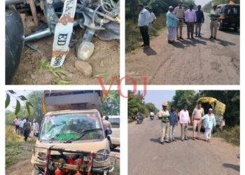 ಗೂಡ್ಸ್ ವಾಹನ್ ಹಾಗೂ ಬೈಕ್ ಡಿಕ್ಕಿ, ಸವಾರ ಸ್ಥಳದಲ್ಲಿಯೇ ಸಾವು..