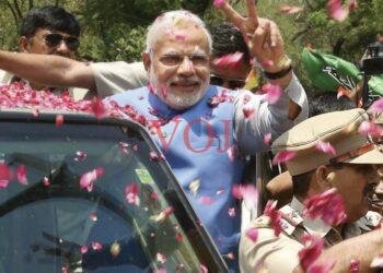 ಮೋದಿಗೆ ಅದ್ದೂರಿ ಸ್ವಾಗತ; ನೆರದ ಜನರಿಂದ ಜೈಕಾರ: