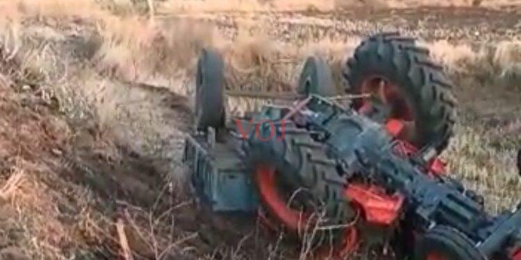 ಮರಳು ತುಂಬಿದ ಟ್ರ್ಯಾಕ್ಟರ್ ಪಲ್ಟಿ ಓರ್ವ ಸಾವು..!