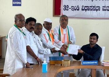 ಇಂಡಿಯಲ್ಲಿ ಕಾಂಗ್ರೆಸ್ ಅಭ್ಯರ್ಥಿ ನಾಮಪತ್ರ ಸಲ್ಲಿಕೆ..