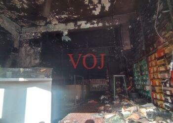 ಅಗ್ನಿ ಅವಘಡ ಚಪ್ಪಲಿ ಅಂಗಡಿ ಭಸ್ಮ..!