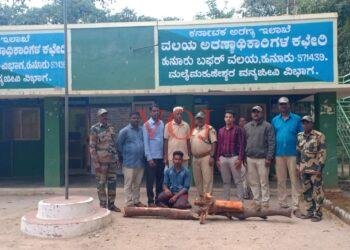 ಶ್ರೀಗಂಧ ಮರ ಕಟಾವು, ಓರ್ವನ ಬಂಧನ..!