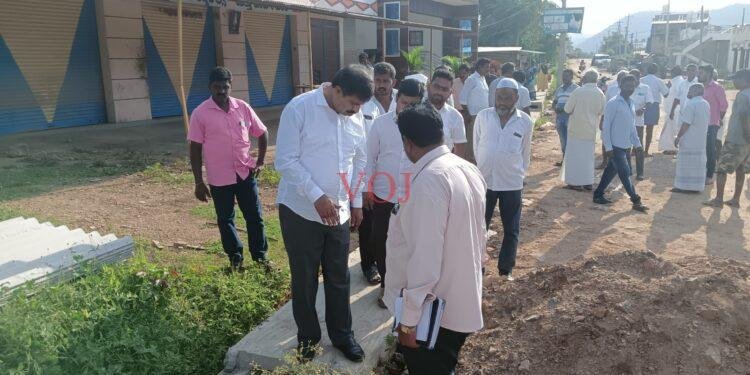 ರಸ್ತೆ, ಚರಂಡಿ ಕಾಮಗಾರಿಯನ್ನು ವೀಕ್ಷಿಸಿದ ಶಾಸಕ ಎಂ ಆರ್ ಮಂಜುನಾಥ