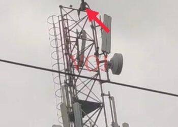 ಟವರ್‌ನ ತುತ್ತ ತುದಿಯಲ್ಲಿ ನಿಂತು ಮದ್ಯಕ್ಕಾಗಿ ಹುಚ್ಚಾಟ..!