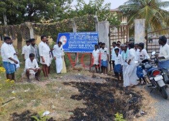 ಅನ್ನದಾತರಿಂದ ಕೆಇಬಿ ಎದುರು ಧರಣಿ: