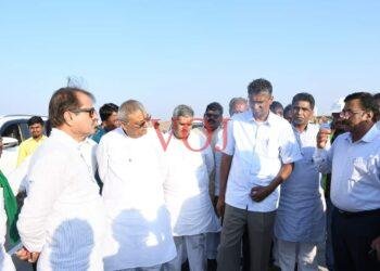 ವಿಮಾನ ನಿಲ್ದಾಣದ ಕಾಮಗಾರಿಯನ್ನು ವಿಕ್ಷಿಸಿದ ಸಚಿವ ಸತೀಶ ಜಾರಕಿಹೋಳಿ