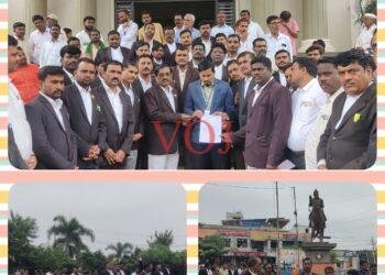 ನ್ಯಾಯವಾದಿ ಮೇಲೆ ಹಲ್ಲೆ ಖಂಡಿಸಿ ಇಂಡಿಯಲ್ಲಿ ಪ್ರತಿಭಟನೆ..