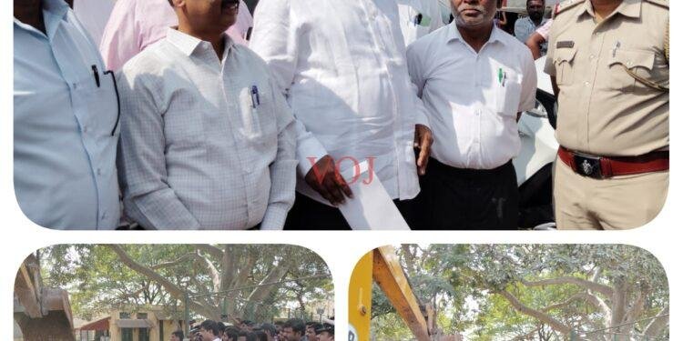 ಡಾ. ಬಿ ಆರ್ ಅಂಬೇಡ್ಕರ್ ವೃತ್ತ ನಿರ್ಮಾಣ ಹಾಗೂ ರಸ್ತೆ ಅಗಲೀಕರಣ ಪರಿಶೀಲಿಸಿದ ಶಾಸಕ ಎಮ್ ಆರ್ ಮಂಜುನಾಥ್