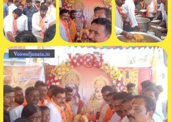 ಹನೂರು : ಶ್ರೀರಾಮ ಭಕ್ತರಿಂದ ಅನ್ನಸಂತರ್ಪಣೆ..