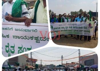 ಪಾದಯಾತ್ರೆ ಮೂಲಕ ಸರಕಾರ ವಿರುದ್ಧ ಪ್ರತಿಭಟಿಸಿದ ರೈತರು..!