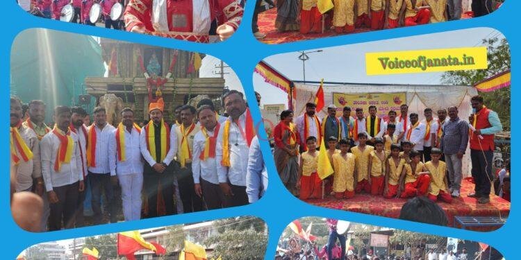 ಭೀಮಾತೀರದಲ್ಲಿ ಕನ್ನಡಮ್ಮನ ರಥಯಾತ್ರೆಗೆ ಭವ್ಯ ಸ್ವಾಗತ
