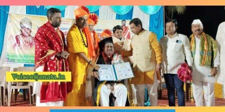ಆಳೂರ ಗ್ರಾಮದ ಶಿವಕುಮಾರ್ ಹಿರೇಮಠಗೆ ಗೌರವ ಡಾಕ್ಟರೇಟ್ ಪ್ರಶಸ್ತಿ