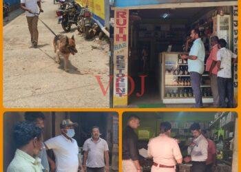 ಅಮೃತ್ ಬಾರ್ ಬೀಗ ಹೊಡೆದು ಸುಮಾರು 60 ಲೀಟರ್ ಮಧ್ಯ ಕಳ್ಳತನ