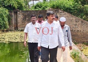 ಜಲಾಶಯಗಳ ನಾಲೆ ಪರಿಶೀಲಿಸಿದ ಶಾಸಕ ಎಂ ಆರ್ ಮಂಜುನಾಥ್