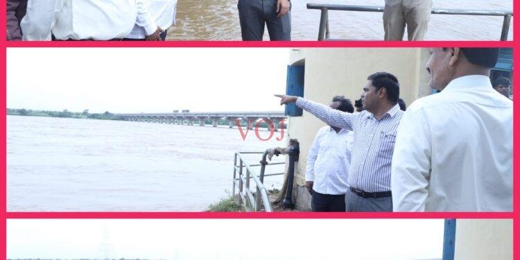 ಪ್ರವಾಹ ಪರಿಸ್ಥಿತಿ ಹಿನ್ನೆಲೆ ಜಿಲ್ಲಾಧಿಕಾರಿ ಪರಿಶೀಲನೆ