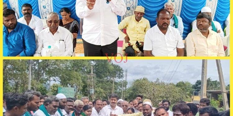 ಗುದ್ದಲಿ ಪೂಜೆ ನೆರವೇರಿಸಿದ ಶಾಸಕ ಎಂಆರ್ ಮಂಜುನಾಥ್