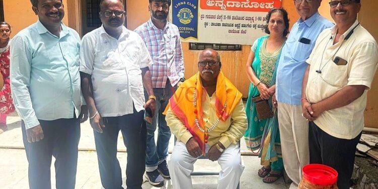 ಅನ್ನ ದಾಸೋಹಿ ಟಿ.ಕೃಷ್ಣ ಮೂರ್ತಿ ಗೆ ಸನ್ಮಾನ