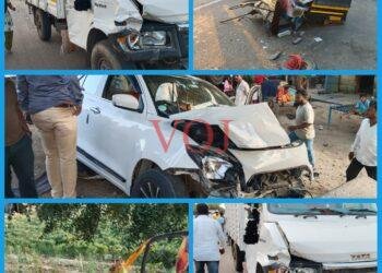 ಇಂಡಿಯಲ್ಲಿ ಬೀಕರ್ ಸರಣಿ ಅಪಘಾತ 13 ಜನರಿಗೆ ಗಂಭೀರ ಗಾಯ..! ಎಲ್ಲಿ ಗೊತ್ತಾ..?