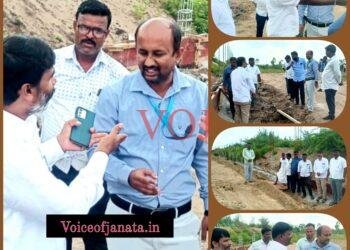 ಜಿವಿಪಿಆರ್ ಪ್ಲಾನಿಂಗ್ ಮ್ಯಾನೇಜರ್ ಸಂತೋಷ ಗೆ ತರಾಟೆಗೆ ತೆಗೆದುಕೊಂಡ ಗ್ರಾಮಸ್ಥರು.