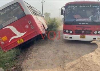 ಬ್ರೇಕಿಂಗ್ : ಏಕಾ ಏಕಿ ಚಲಿಸುತ್ತಿರುವ ಬಸ್ ಪಲ್ಟಿ..! ಎಲ್ಲಿ ಗೊತ್ತಾ..?
