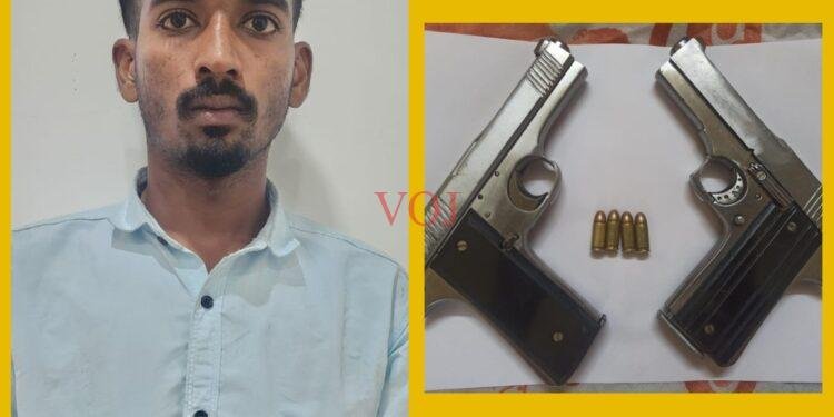 ವಿಜಯಪುರ ಪೊಲೀಸರ ಭರ್ಜರಿ ಕಾರ್ಯಾಚರಣೆ 2 ಕಂಟ್ರಿ ಪಿಸ್ತೂಲ್ ಸೇರಿದಂತೆ 4 ಜೀವಂತ ಗುಂಡಗಳು ವಶಕ್ಕೆ..!