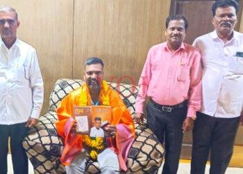 ಉತ್ತಮ ಜಿಲ್ಲಾಧ್ಯಕ್ಷ ಪ್ರಶಸ್ತಿ ಪುರಸ್ಕೃತ ಶಿವಕುಮಾರಗೆ ಸನ್ಮಾನ