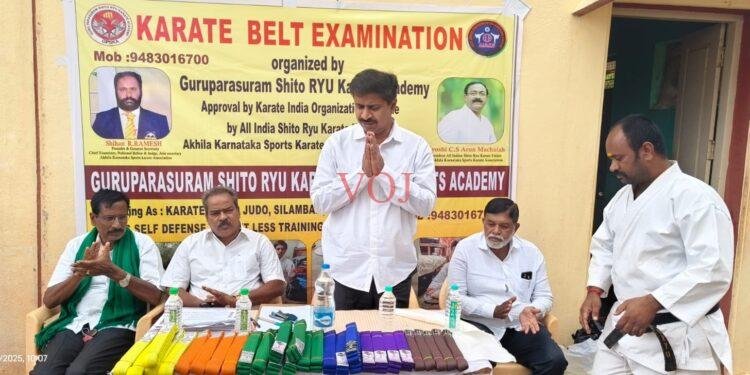 ವಿದ್ಯಾಭ್ಯಾಸದ ಜೊತೆಗೆ ದೈಹಿಕವಾಗಿ ಹಾಗೂ ಸದೃಢರಾಗಿರಲು ಕರಾಟೆ ತರಬೇತಿ ಅವಶ್ಯಕ: ಶಾಸಕ ಎಂ.ಆರ್ ಮಂಜುನಾಥ್