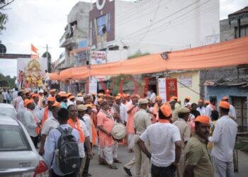 ಗಜಾನನ ಮಹಾಮಂಡಳ ಗಣೇಶನ ಉತ್ಸವ ಮೂರ್ತಿಯ ಮೆರವಣಿಗೆ ಸಾಂಕೇತಿಕ