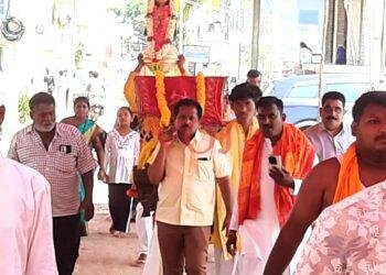 ಮಹಾಗಣಪತಿ ದೇವಸ್ಥಾನದ 14ನೇ ವಾರ್ಷಿಕೋತ್ಸವ ಉತ್ಸವ ಮೂರ್ತಿಯ ಪಲ್ಲಕ್ಕಿ ಉತ್ಸವ ಕಳಸದ ಮೆರವಣಿಗೆ