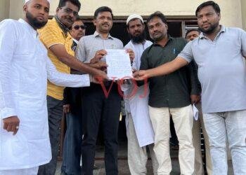 ಸ್ಲಂ ಮನೆ ಕಾಮಗಾರಿ ವಿಳಂಭ ಪ್ರತಿಭಟನೆ