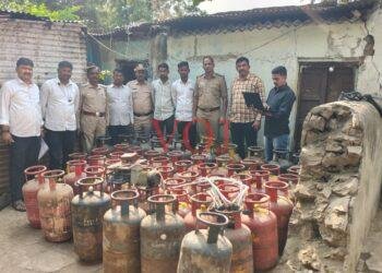 ಆಹಾರ ಹಾಗೂ ಪೊಲೀಸ್ ಇಲಾಖೆಗಳ ಜಂಟಿ ಕಾರ್ಯಾಚರಣೆ ಅಕ್ರಮವಾಗಿ ಗೃಹಬಳಕೆ ಸಿಲಿಂಡರ್ ಬಳಕೆ:ಆಹಾರ ಇಲಾಖೆ ದಾಳಿ-ವಶ