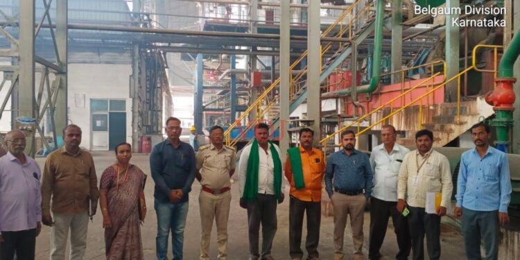 ಮರಗೂರ ಸಕ್ಕರೆ ಕಾರ್ಖಾನೆಗೆ ಅಧಿಕಾರಿಗಳ ಭೇಟಿ ತೂಕ ಮತ್ತು ಇಳುವರಿ ಪರಿಶೀಲನೆ