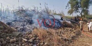 ವಿದ್ಯುತ್ ಶಾರ್ಟ್ ಸರ್ಕ್ಯೂಟ್ ನಿಂದ 6 ಎಕರೆ ಜಮೀನಿನಲ್ಲಿ ಬೆಳೆದು ನಿಂತ ಕಬ್ಬು ಸುಟ್ಟು ಭಸ್ಮ..!