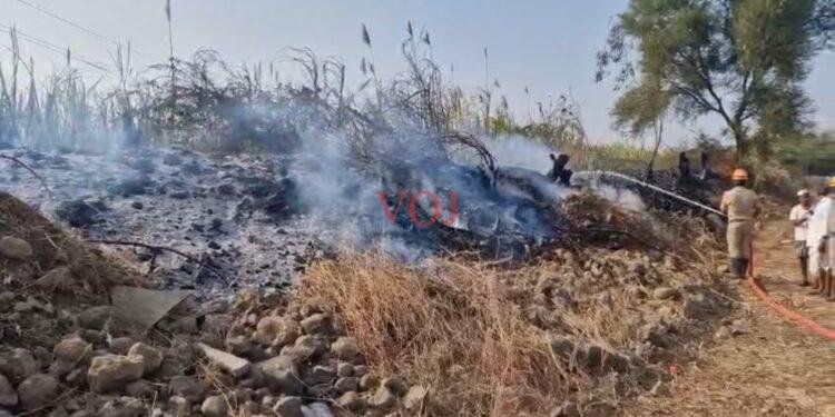 ವಿದ್ಯುತ್ ಶಾರ್ಟ್ ಸರ್ಕ್ಯೂಟ್ ನಿಂದ 6 ಎಕರೆ ಜಮೀನಿನಲ್ಲಿ ಬೆಳೆದು ನಿಂತ ಕಬ್ಬು ಸುಟ್ಟು ಭಸ್ಮ..!