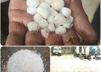 ಮುದ್ದೇಬಿಹಾಳದಲ್ಲಿ ಆಲಿಕಲ್ಲು ಮಳೆಯ ಅಬ್ಬರ: ಬಿರುಬಿಸಿಲ ಧಗೆಗೆ ವರುಣನ ತಂಪು ಸ್ಪರ್ಶ!